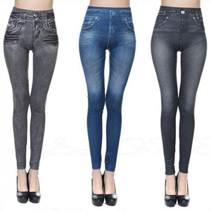 Women Autumn High Elastic Jeans Leggings