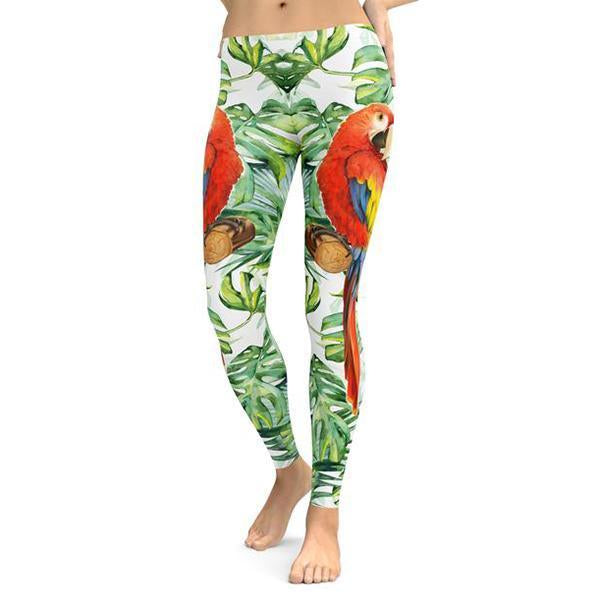 Colorful Parrot Leggings-Cloth-Beautyholic1.com-BeautyHolic1.com