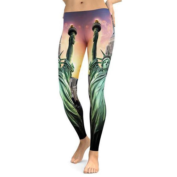 NYC Statue of Liberty Leggings-Cloth-Beautyholic1.com-BeautyHolic1.com