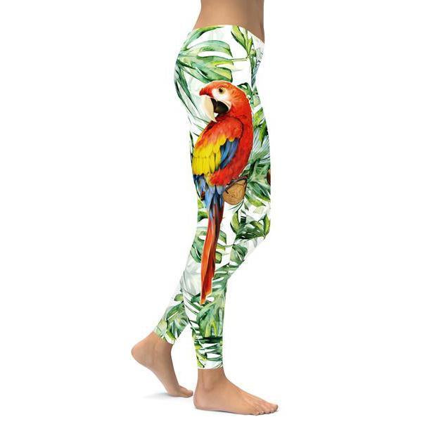 Colorful Parrot Leggings-Cloth-Beautyholic1.com-BeautyHolic1.com