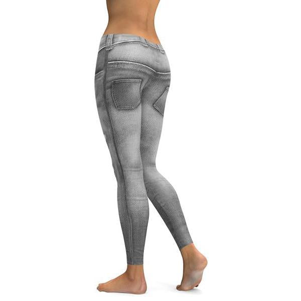 Realistic Grey Jeans Leggings-Cloth-Beautyholic1.com-BeautyHolic1.com
