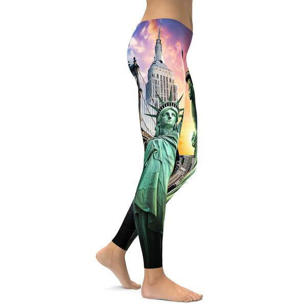 NYC Statue of Liberty Leggings-Cloth-Beautyholic1.com-BeautyHolic1.com