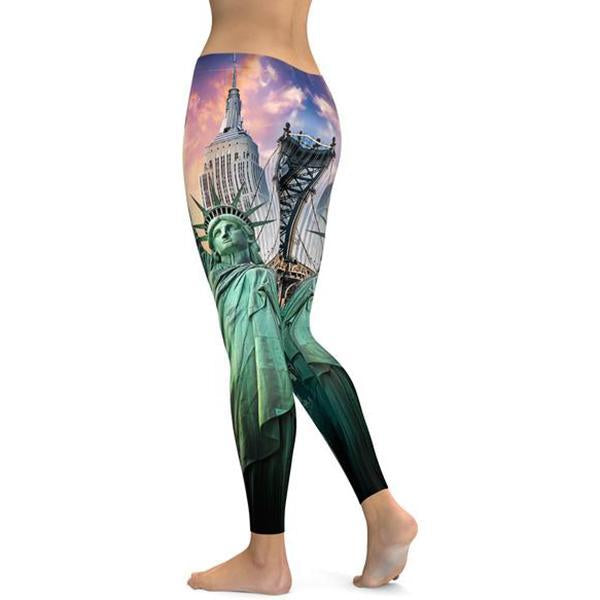 NYC Statue of Liberty Leggings-Cloth-Beautyholic1.com-BeautyHolic1.com