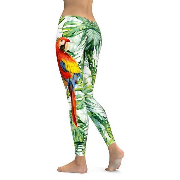 Colorful Parrot Leggings-Cloth-Beautyholic1.com-BeautyHolic1.com