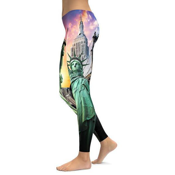 NYC Statue of Liberty Leggings-Cloth-Beautyholic1.com-BeautyHolic1.com