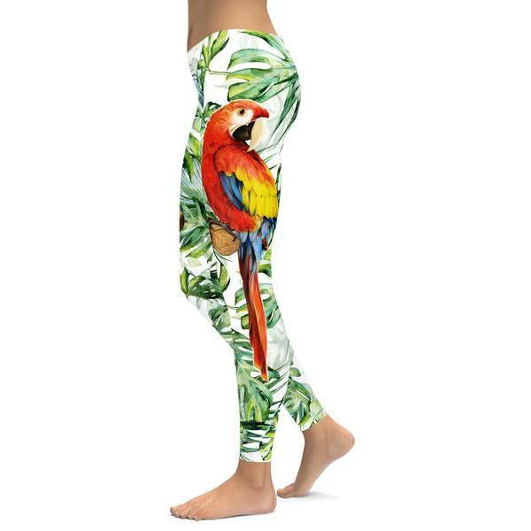 Colorful Parrot Leggings-Cloth-Beautyholic1.com-BeautyHolic1.com