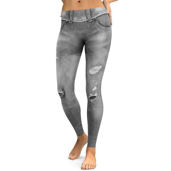 Realistic Grey Jeans Leggings-Cloth-Beautyholic1.com-BeautyHolic1.com