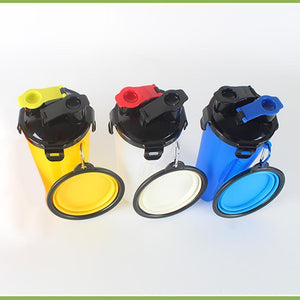 2-In-1 Pet Travel Water & Food Bottle with Companion Cup