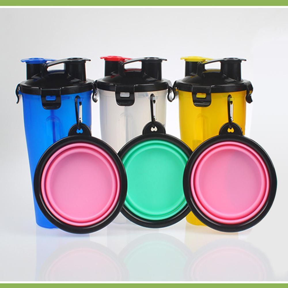 2-In-1 Pet Travel Water & Food Bottle with Companion Cup