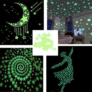 100 pcs Wall stickers Sticky Decal Stars for Bedroom Decor-Bedroom Decoration-Prime4Choice.com-Prime4Choice.com