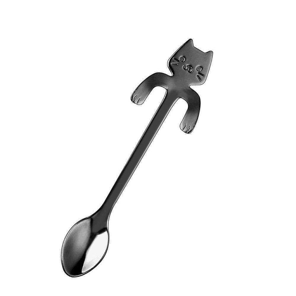 Creative Cat Design Coffee & Tea Spoon-Kitchen & Household-Thechoiceday.com-Black-1Pc-TheChoiceDay.com