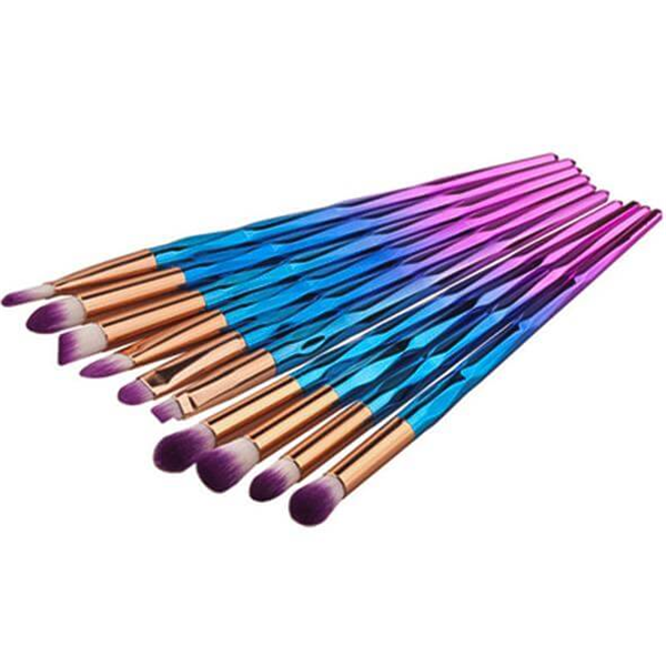 10pcs Unicorn Rainbow Makeup Brush Set
