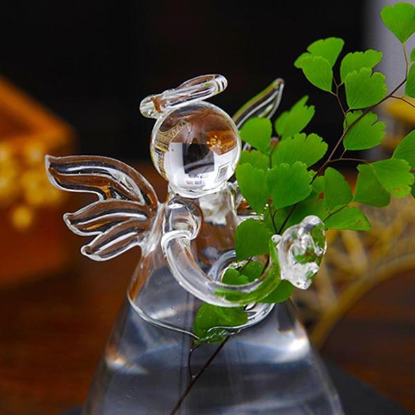 Beautiful Guardian Angel Glass Flower Vase-Glass Vases-prime4choice.com-Prime4Choice.com