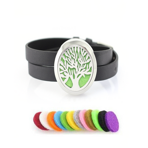 Tree Aromatherapy Leather Bracelet-Beauty & Fashion-Prime4Choice.com-Bracelet+Pad-Prime4Choice.com