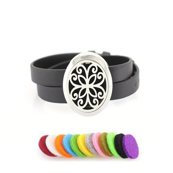 Butterfly Aromatherapy Leather Bracelet-Beauty & Fashion-prime4choice.com-Bracelet+Pad-Prime4Choice.com