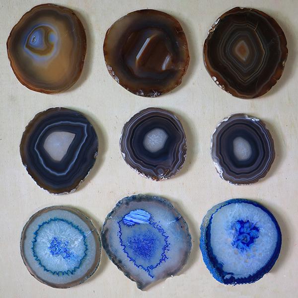 Natural Sliced Dyed Agate Coaster