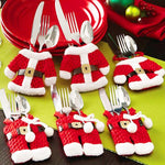 Cartoon Santa Silverware Holders Pockets Decor Storage-Silverware Decor-Prime4Choice.com-Prime4Choice.com