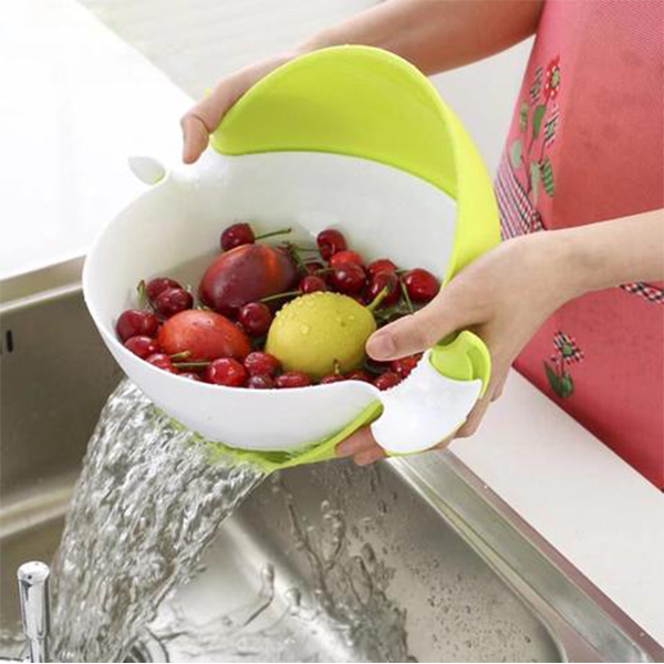 Rotating Bowl Drain Fruit Vegetable Basket