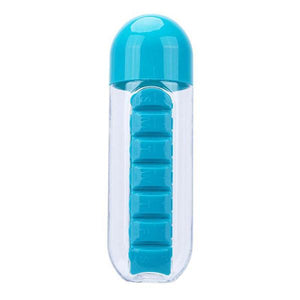 2 In 1 Portable Pill Case Water Bottle-Home & Garden-Prime4Choice.com-Blue-Prime4Choice.com