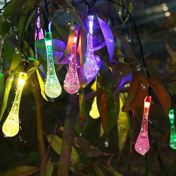 Waterproof Solar Powered Raindrop String Light-Lights-Prime4Choice.com-Prime4Choice.com