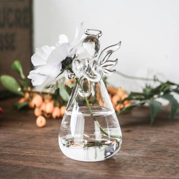 Beautiful Guardian Angel Glass Flower Vase-Glass Vases-prime4choice.com-Prime4Choice.com