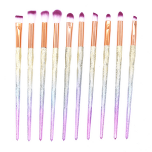10pcs Unicorn Rainbow Makeup Brush Set
