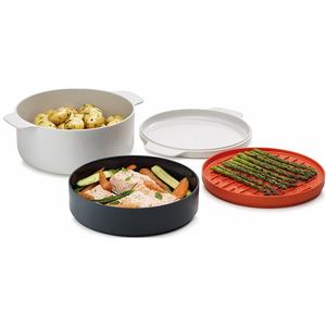 4 Piece Stackable Microwave Cooking Set