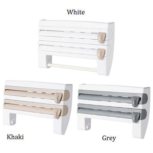 4-in-1 Wall mounted Kitchen Roll Dispenser-Kitchen Utensils & Gadgets-Prime4Choice.com-Grey-Prime4Choice.com