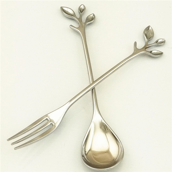 Luxury Coffee Spoons Fruit Forks Alloy Tableware-Kitchen & Dining-prime4choice.com-Silver-2PCS-Prime4Choice.com