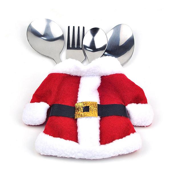 Cartoon Santa Silverware Holders Pockets Decor Storage-Silverware Decor-Prime4Choice.com-Prime4Choice.com