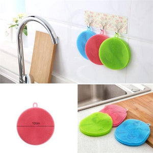 Round Silicone Dish Washing Sponge-Kitchen Cleaners-Prime4Choice.com-Prime4Choice.com