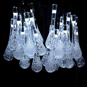 Waterproof Solar Powered Raindrop String Light-Lights-Prime4Choice.com-Cool White-Prime4Choice.com