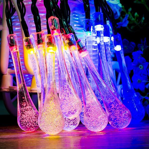 Waterproof Solar Powered Raindrop String Light-Lights-Prime4Choice.com-Prime4Choice.com