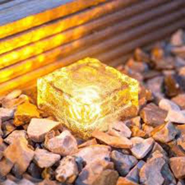 Solar Powered Glass Brick light-Lights-Prime4Choice.com-1 pc-Warm White-Prime4Choice.com