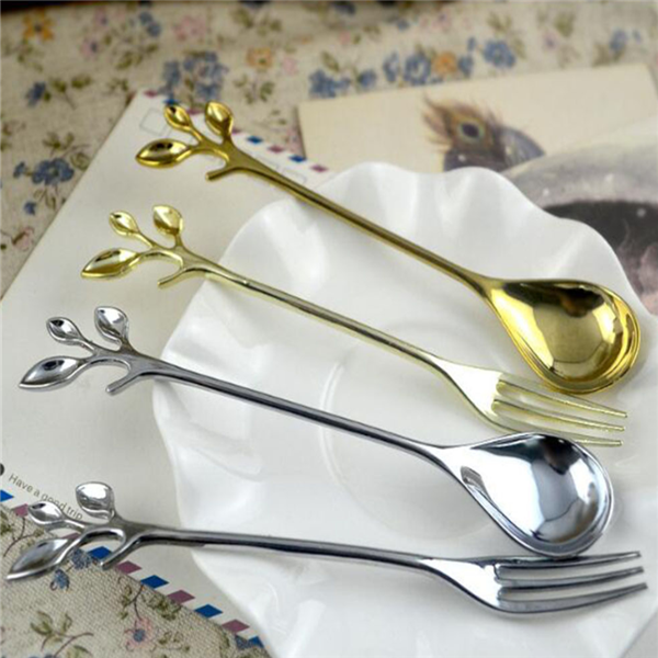 Luxury Coffee Spoons Fruit Forks Alloy Tableware-Kitchen & Dining-prime4choice.com-Prime4Choice.com