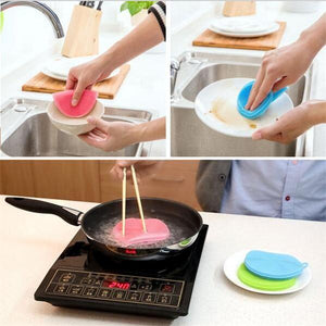 Round Silicone Dish Washing Sponge-Kitchen Cleaners-Prime4Choice.com-Prime4Choice.com