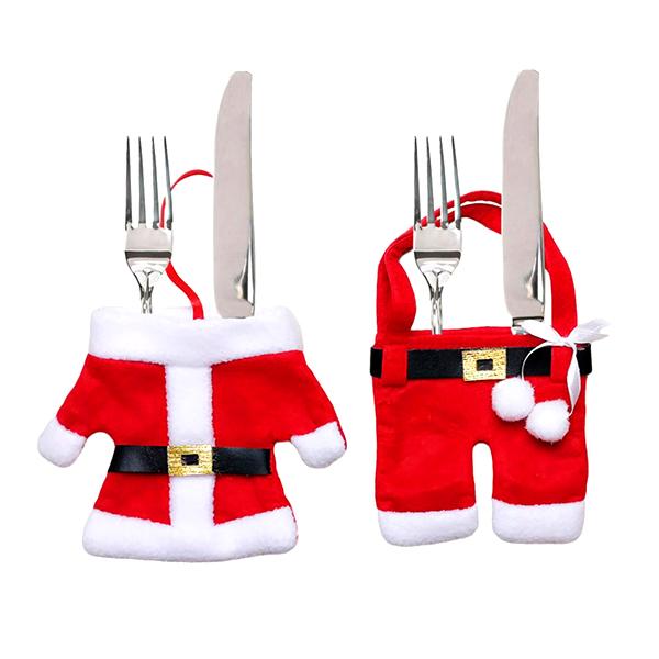 Cartoon Santa Silverware Holders Pockets Decor Storage-Silverware Decor-Prime4Choice.com-Prime4Choice.com