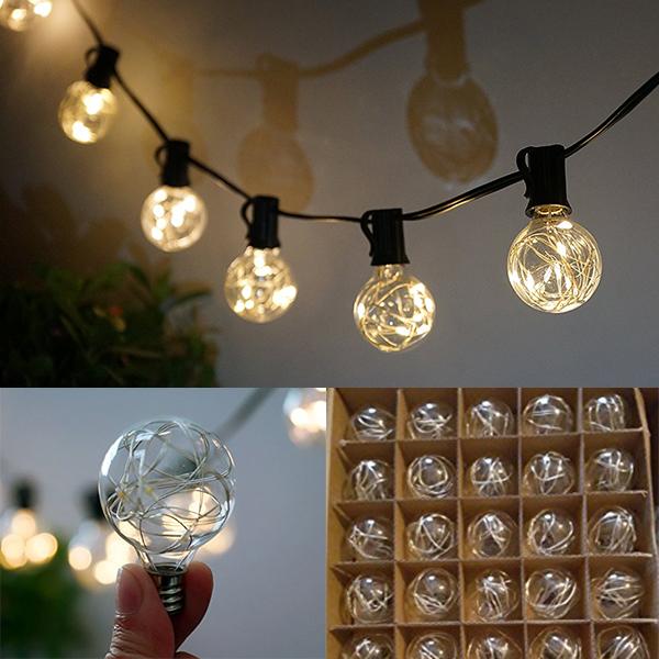 Outdoor & Indoor Decor Glob String Lights 18.2 Ft with 25 LED Bulbs-Lights Strip-Prime4Choice.com-Prime4Choice.com