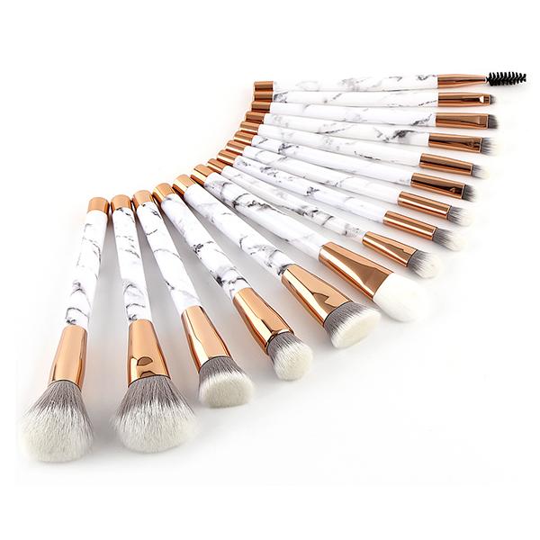 15 PCS Marble Makeup Brush