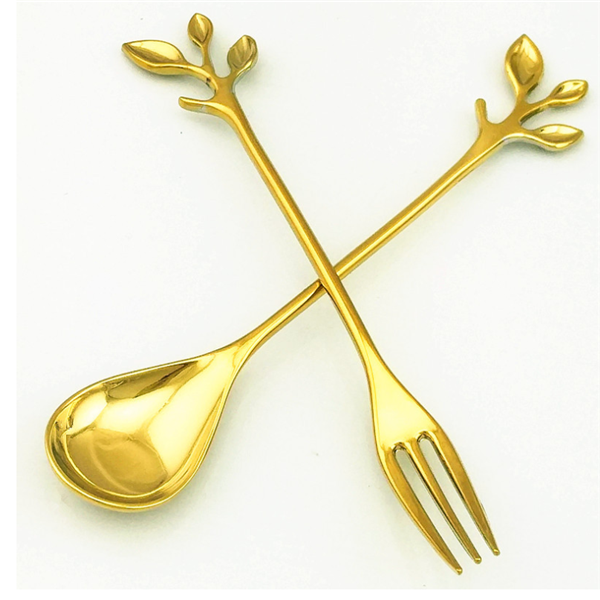 Luxury Coffee Spoons Fruit Forks Alloy Tableware-Kitchen & Dining-prime4choice.com-Gold-2PCS-Prime4Choice.com