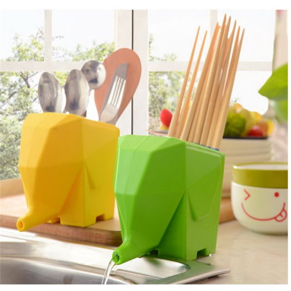 Elephant Cutlery Drainer Storage Box
