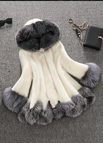 Fur Polyester Long Sleeve Lapel Coats