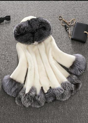 Fur Polyester Long Sleeve Lapel Coats
