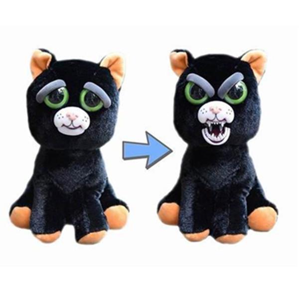 Feisty Funny Expression Pets Plush Toy-Toys-Prime4Choice.com-Black Cat-Prime4Choice.com