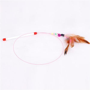Assorted Feather Cat Toy Frisbee Cat Feather Toy Funny Cat Stick