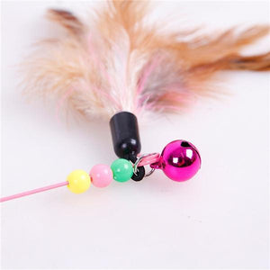 Assorted Feather Cat Toy Frisbee Cat Feather Toy Funny Cat Stick