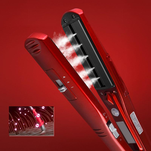 Nano Silver Steam Hair Straightener