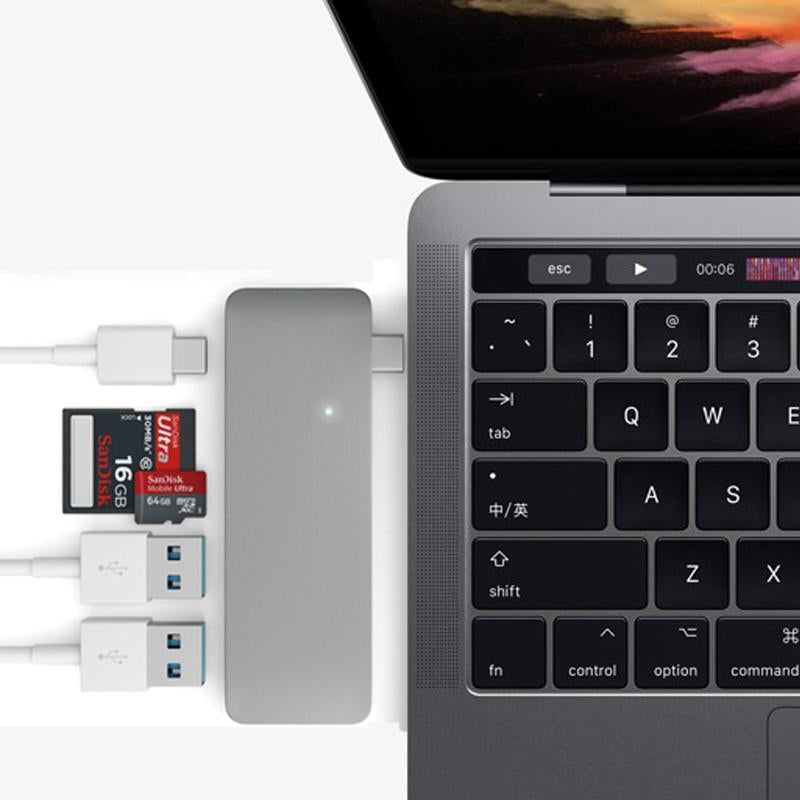 Thunderbolt 3 USB-C Hub for MacBook Pro-Electronic Products-Prime4Choice.com-Gray-Prime4Choice.com