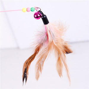 Assorted Feather Cat Toy Frisbee Cat Feather Toy Funny Cat Stick