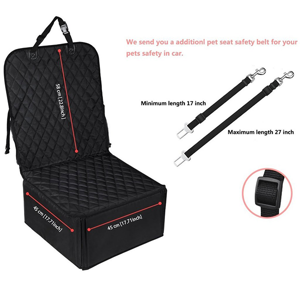 Pet Single-Seat Car Seat Cover (Bonus Seat Belt)-Dog Cat Appliance-Prime4Choice.com-Prime4Choice.com